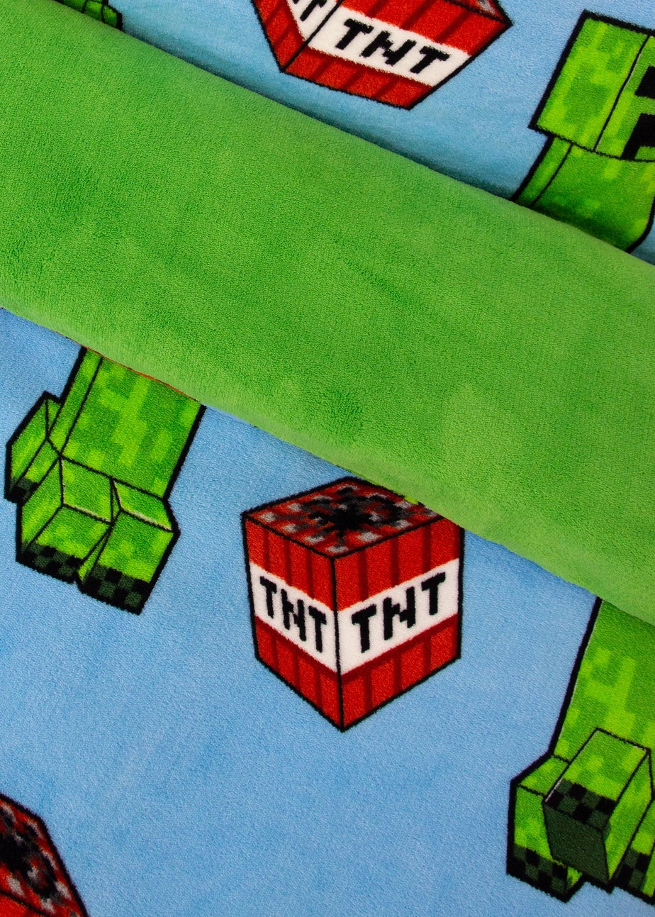 Minecraft Warmer Blue Fleece Duvet Cover