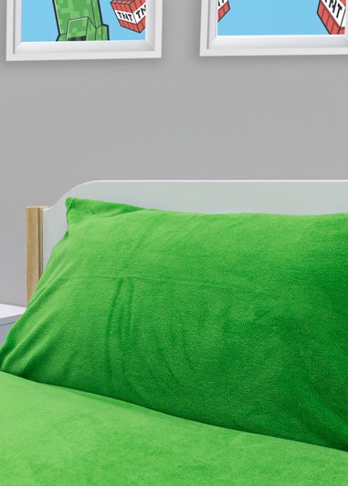 Minecraft Warmer Blue Fleece Duvet Cover