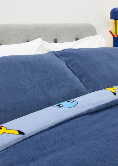 Pokemon Snuggle Blue Fleece Duvet Cover