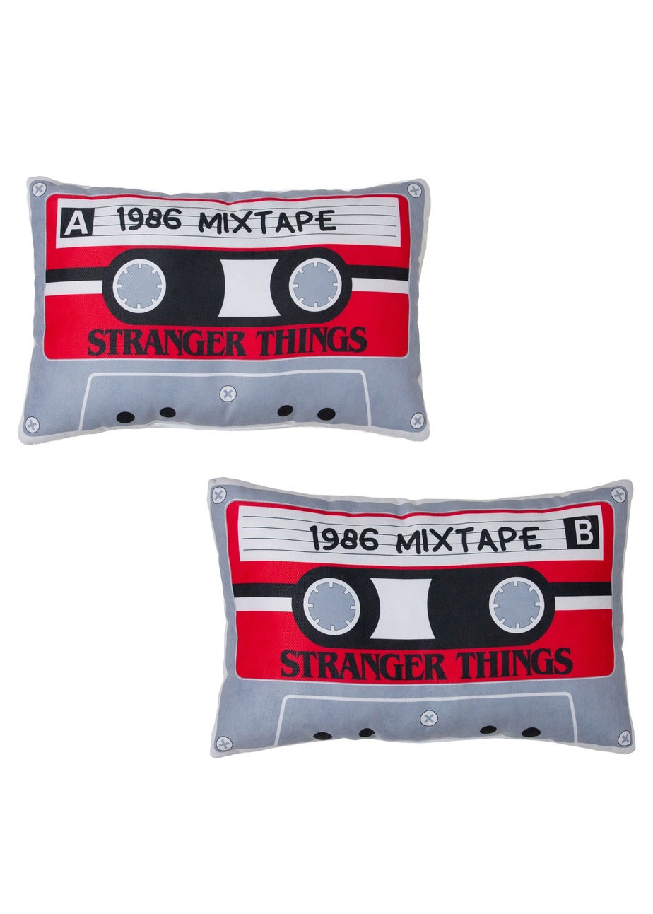 Stranger Things Grey Cassette Shaped Cushion