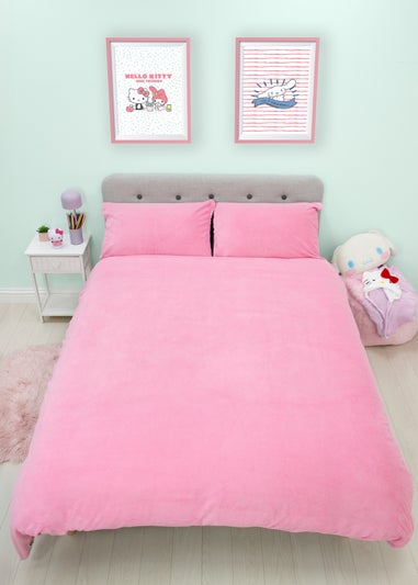 Hello Kitty Chill Pink Fleece Duvet Cover Set