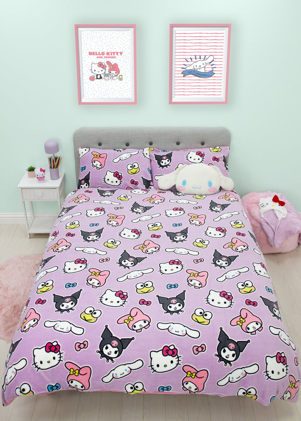 Hello Kitty Chill Pink Fleece Duvet Cover Set