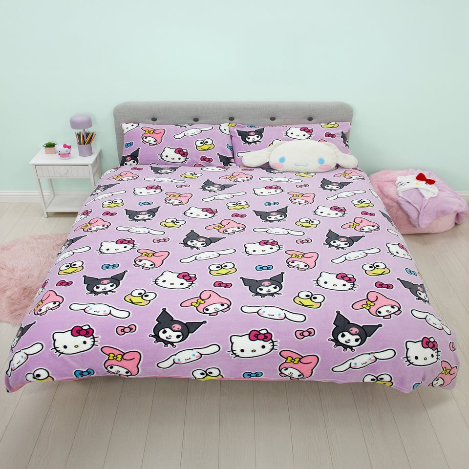 Hello Kitty Chill Pink Fleece Duvet Cover Set