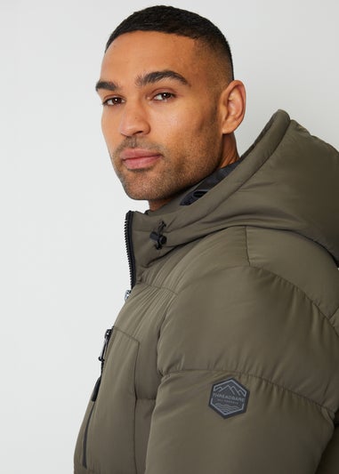Threadbare Khaki Showerproof Double Layer Puffer Jacket
