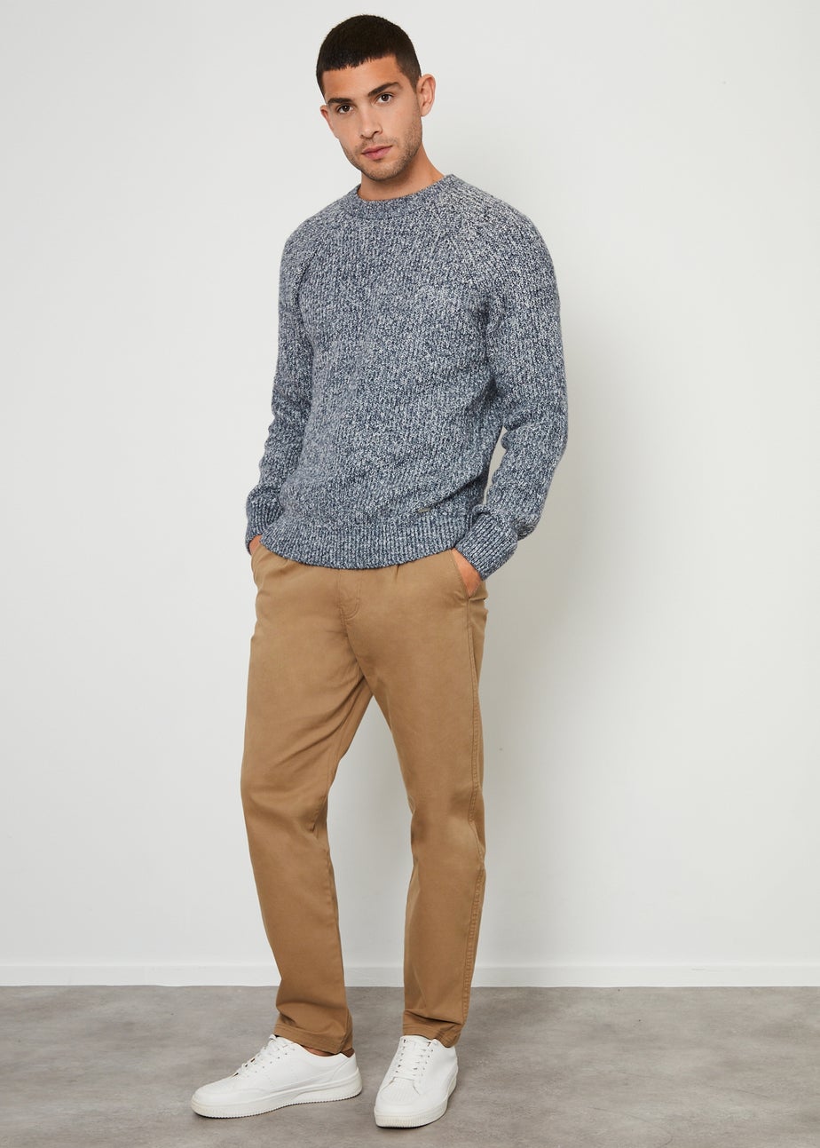 Threadbare Navy Raglan Sleeve Crew Neck Jumper