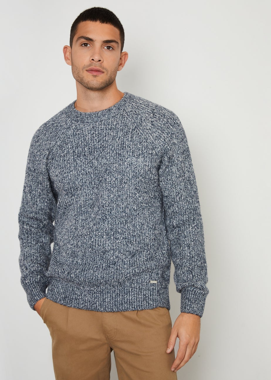 Threadbare Navy Raglan Sleeve Crew Neck Jumper
