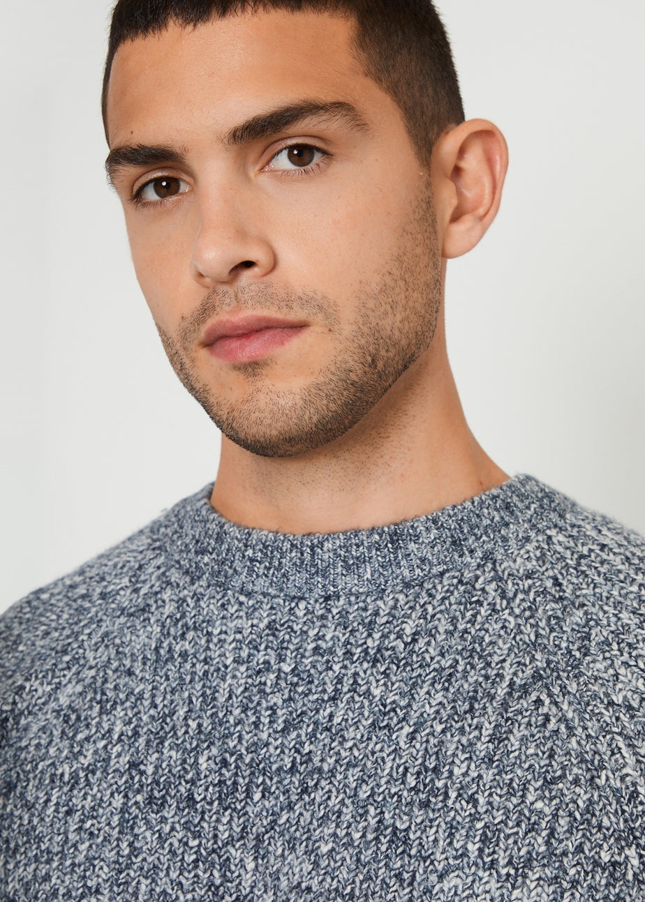 Threadbare Navy Raglan Sleeve Crew Neck Jumper