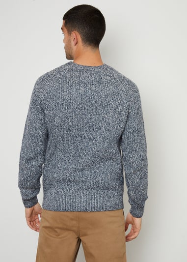 Threadbare Navy Raglan Sleeve Crew Neck Jumper