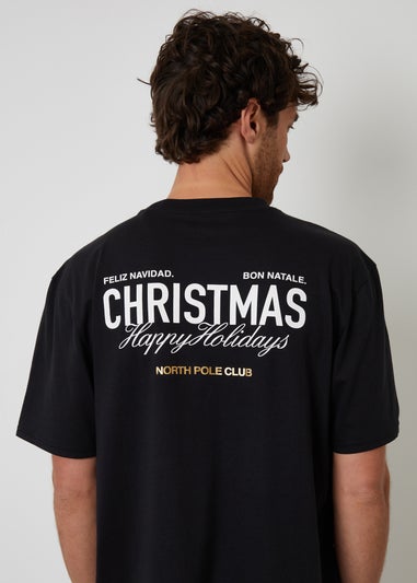Threadbare Black Cotton Blend Check Christmas Set