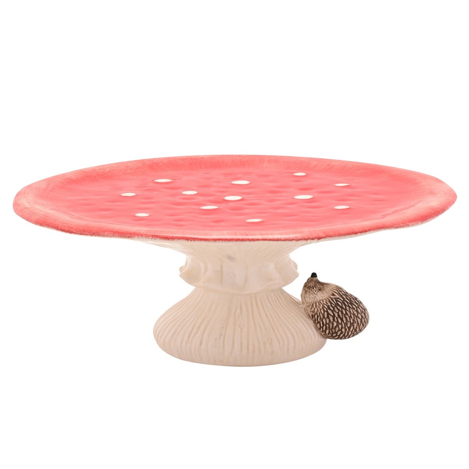 Country Living Red Toadstool & Hedgehog Cake Stand