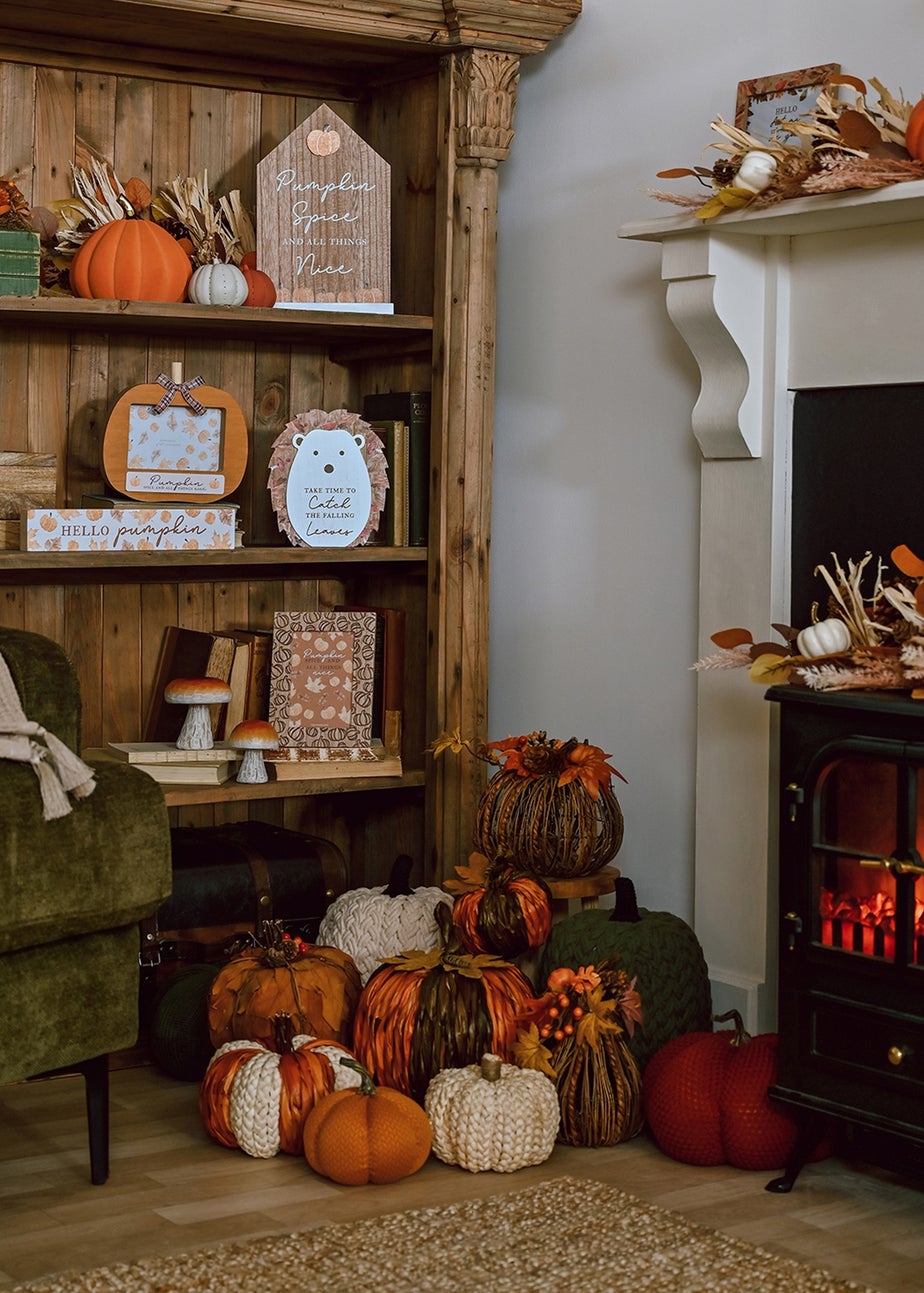 Country Living Rust Pumpkin Doorstop
