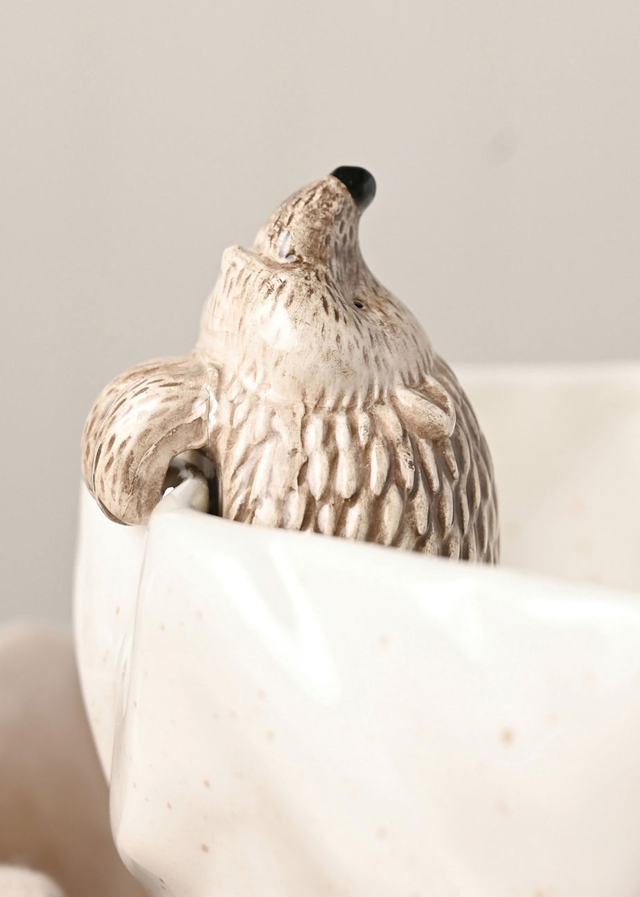 Country Living White Hedgehog Serving Bowl