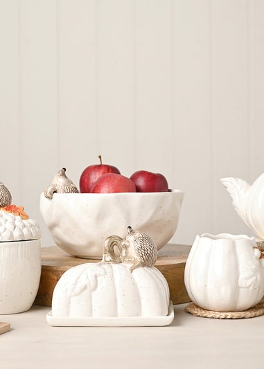 Country Living White Hedgehog Serving Bowl