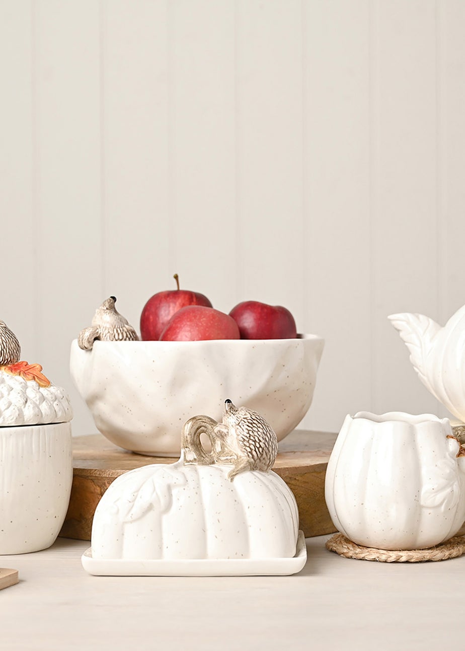 Country Living White Hedgehog Serving Bowl