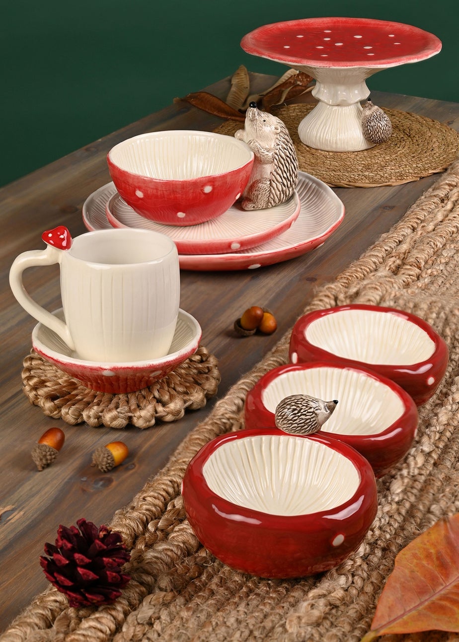 Country Living White Toadstool Mug & Saucer