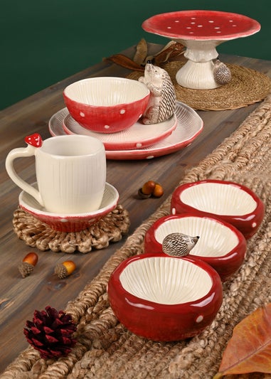 Country Living White Toadstool Mug & Saucer