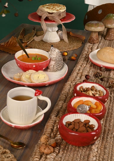 Country Living White Toadstool Mug & Saucer