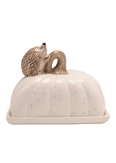 Country Living White Hedgehog Butter Dish