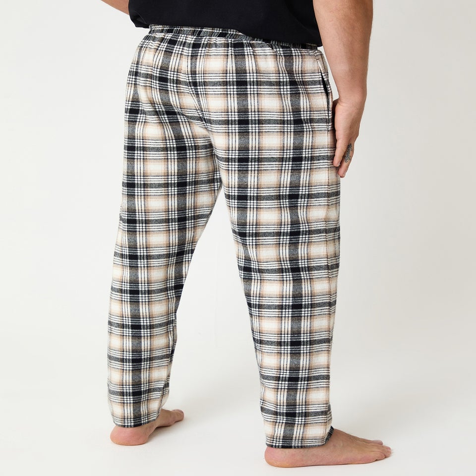 Threadbare Black Cotton Blend Short Sleeve Check Pyjama Set