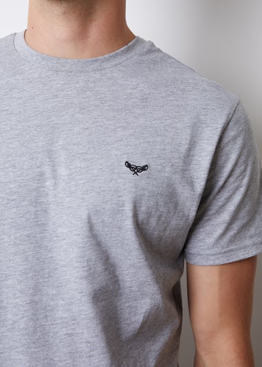 Threadbare Grey Cotton Blend Short Sleeve Check Pyjama Set