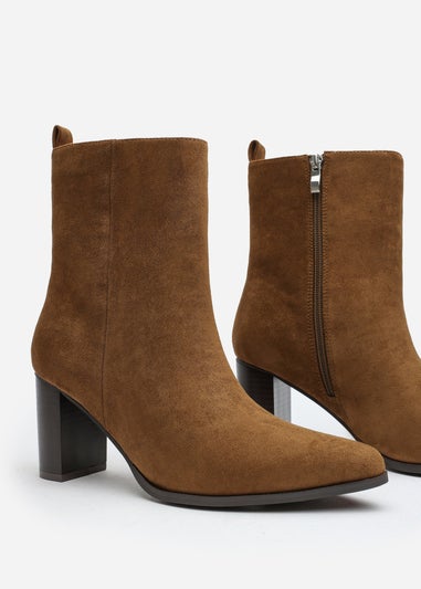 Where's That From North Khaki Suede Block Heel Boots