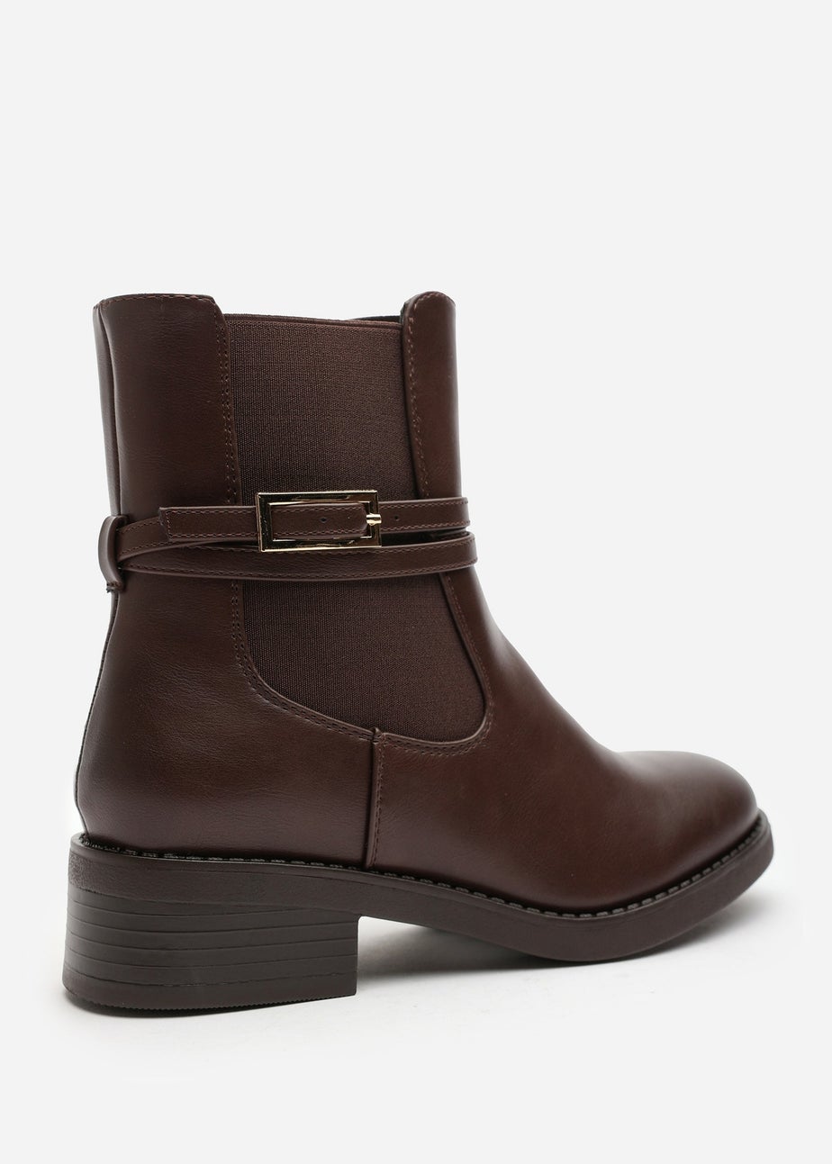 Where's That From Quilla Light Brown PU Ankle Boot