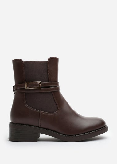 Where's That From Quilla Light Brown PU Ankle Boot