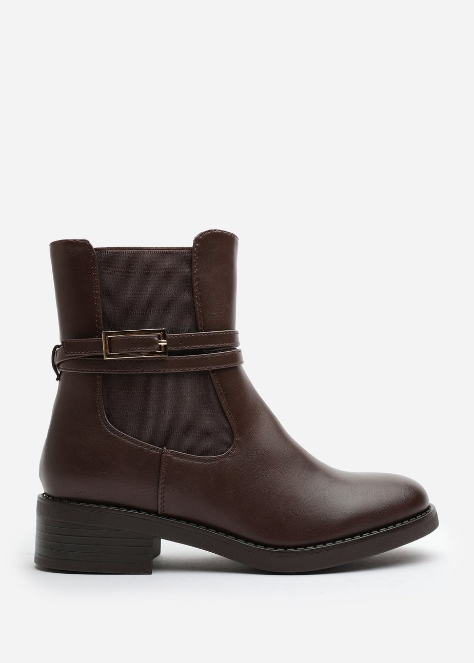 Where's That From Quilla Light Brown PU Ankle Boot