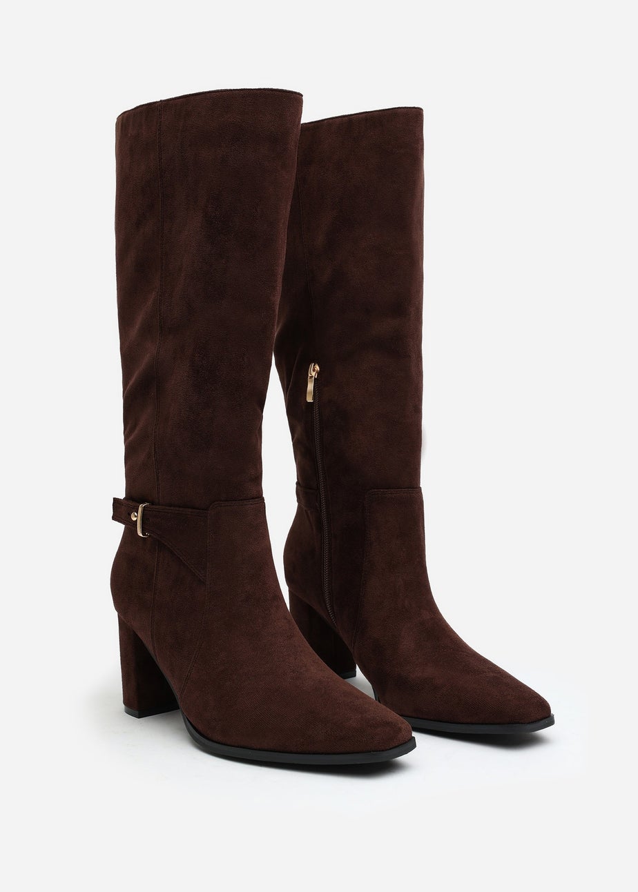 Where's That From Tamsin Brown PU Knee High Boots