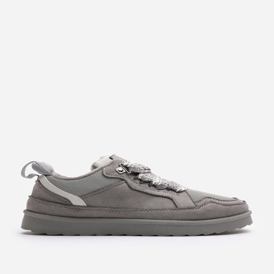 Where's That From Elara Grey Suede Lace-Up Trainers