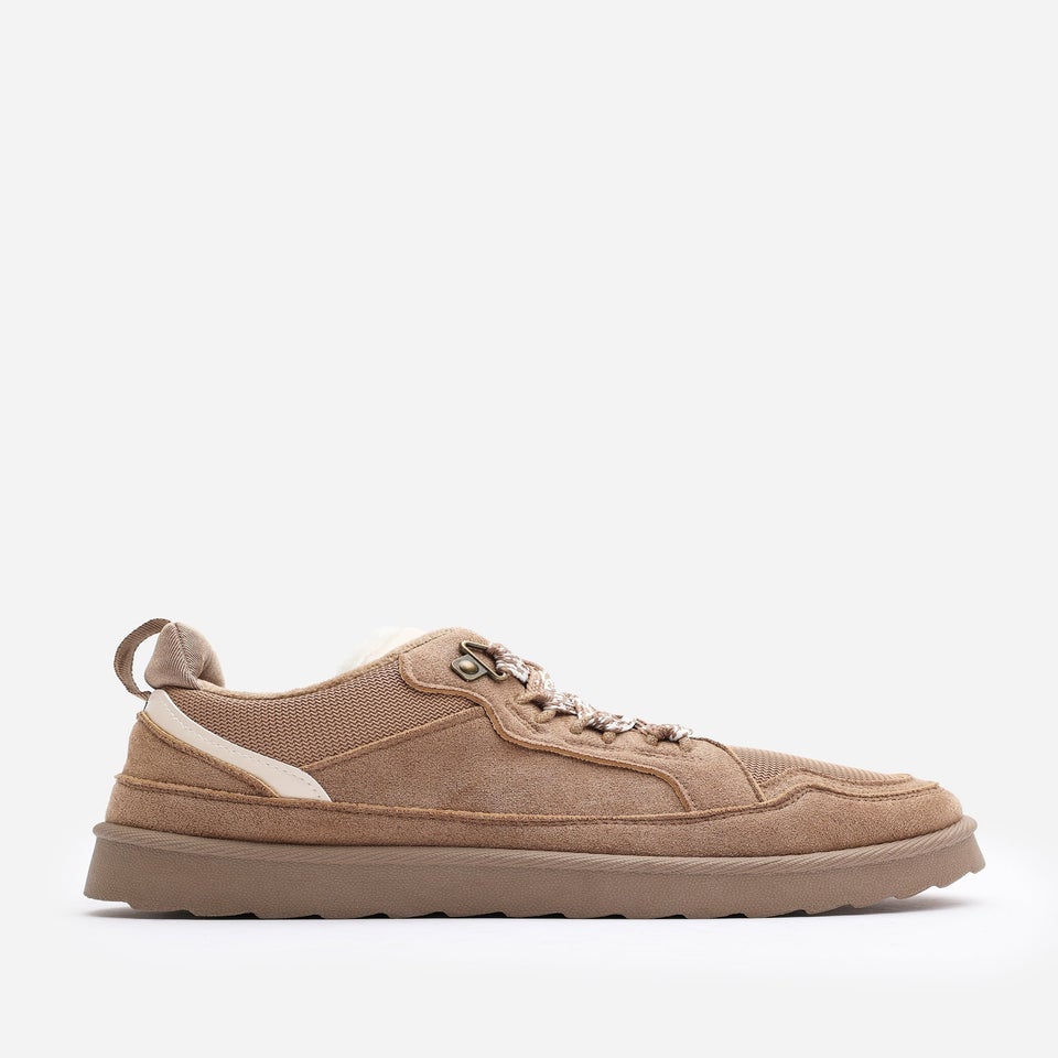 Where's That From Elara Camel Suede Lace-Up Trainers