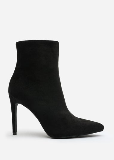 Where's That From Jemima Black Suede Stiletto Ankle Boots