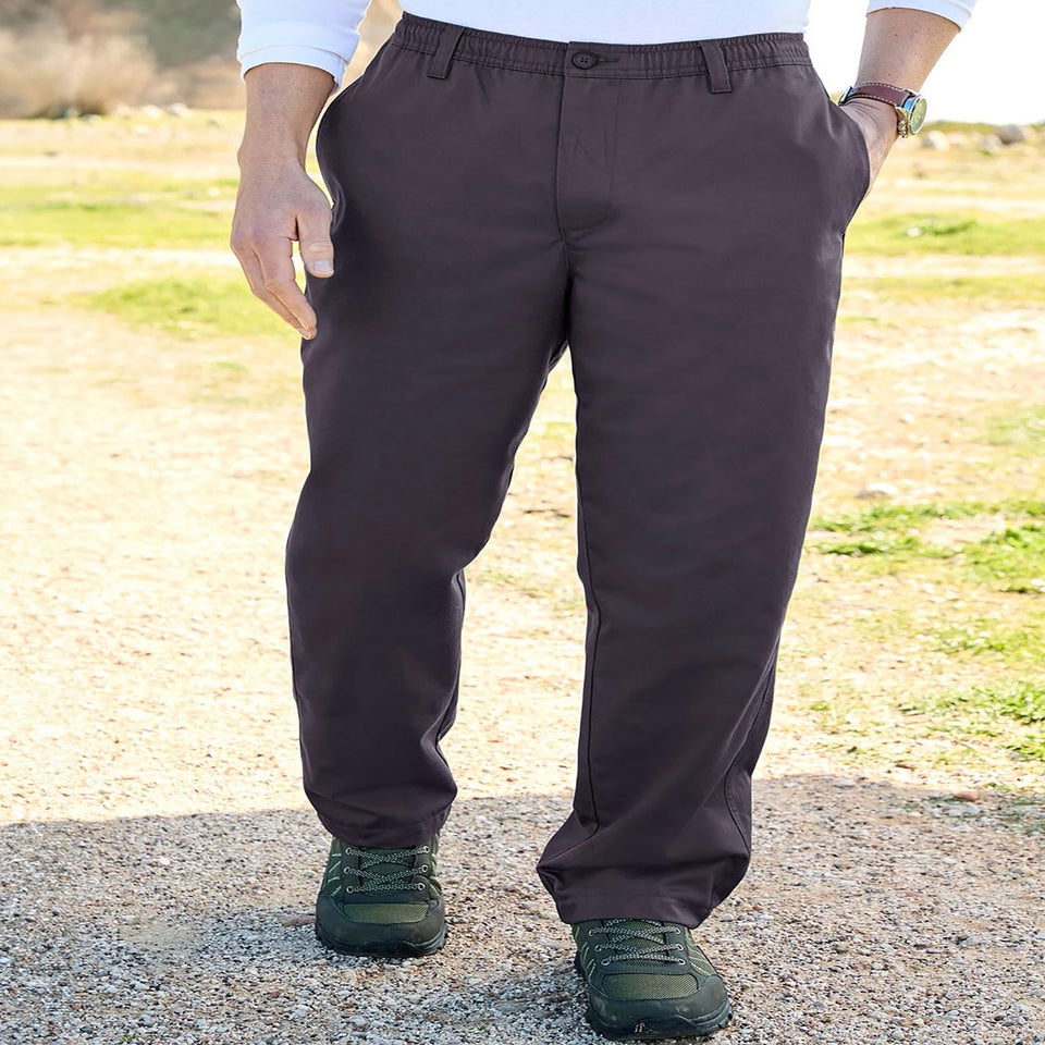 Cotton Traders Steel Grey Thermal Leisure Trousers 31" Leg