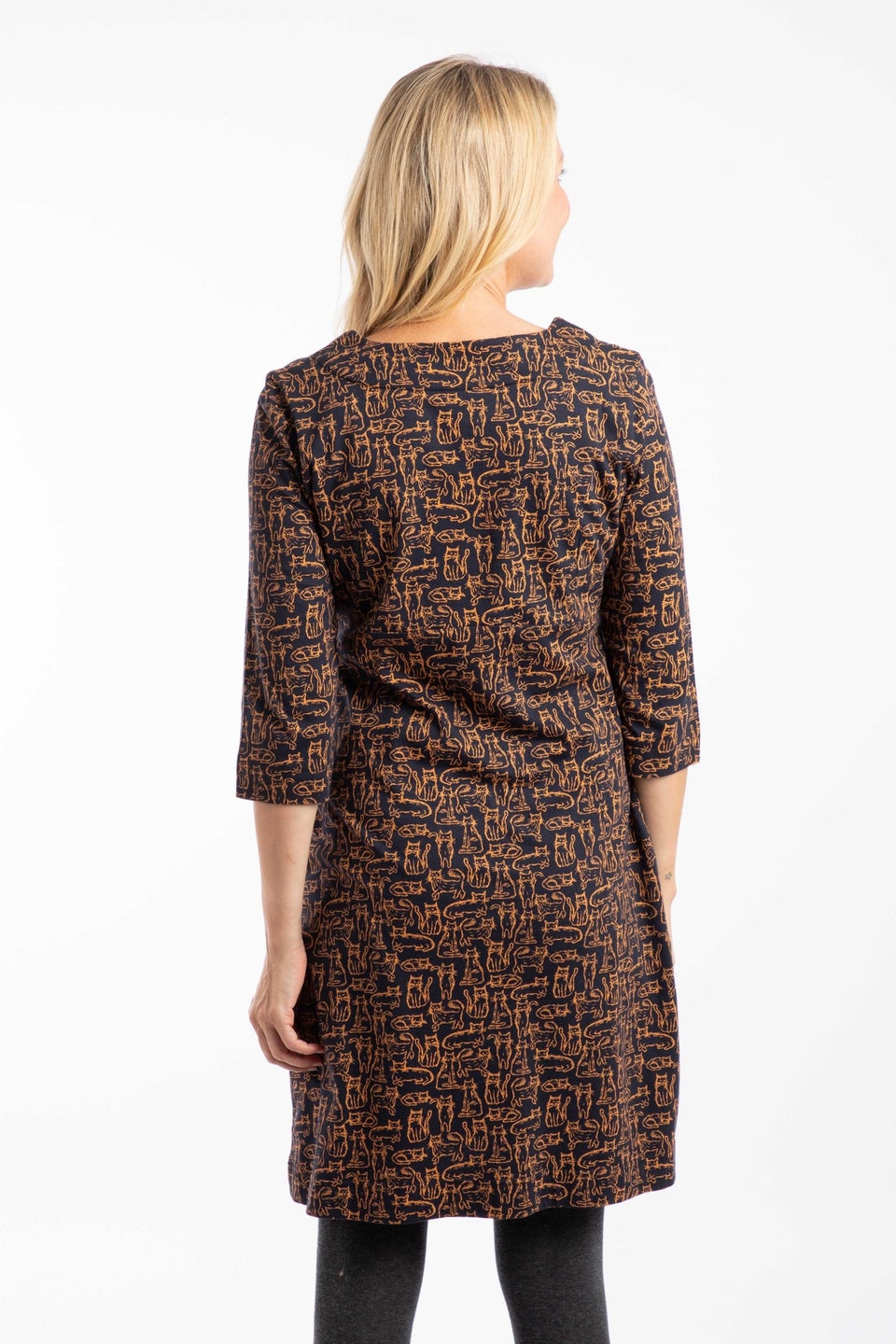 Weird Fish Midnight Starshine Printed Jersey Dress