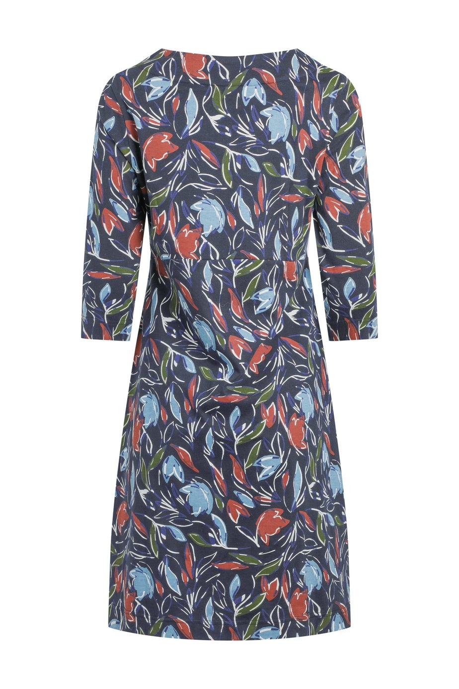 Weird Fish Navy Blue Starshine Printed Jersey Dress