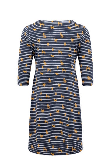 Weird Fish Ochre Starshine Printed Jersey Dress