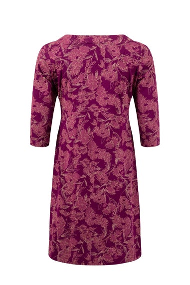 Weird Fish Plum Starshine Printed Jersey Dress