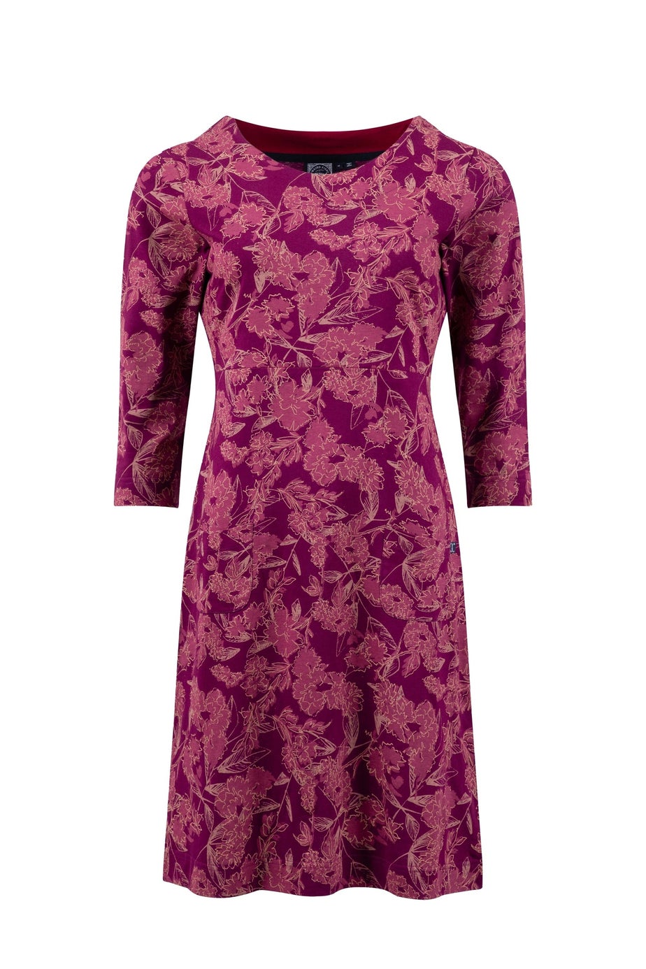 Weird Fish Plum Starshine Printed Jersey Dress