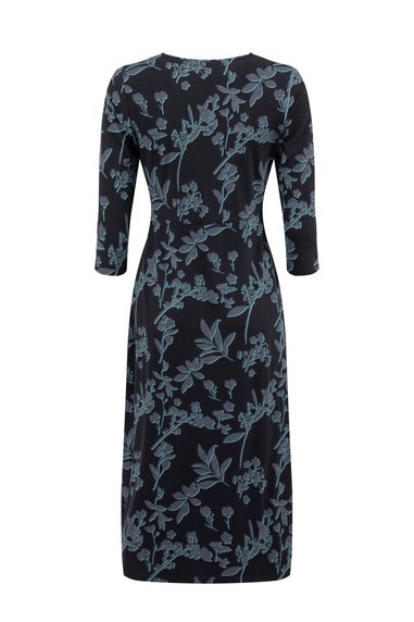 Weird Fish Spring Lake Felicity Printed Jersey Midi Dress