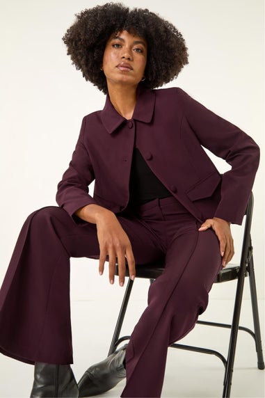 Roman Wine Jet Pocket Bootleg Trousers