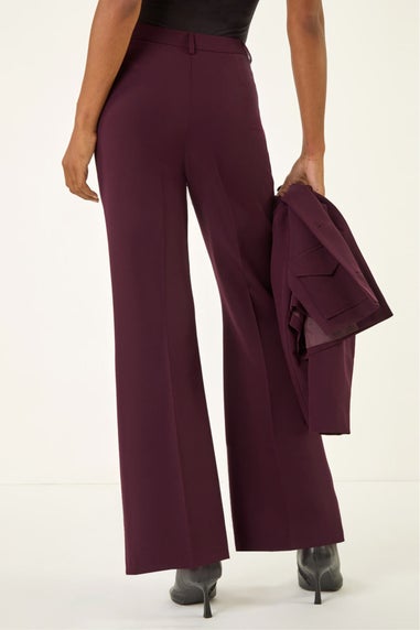 Roman Wine Jet Pocket Bootleg Trousers