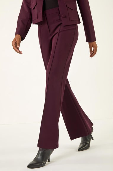 Roman Wine Jet Pocket Bootleg Trousers