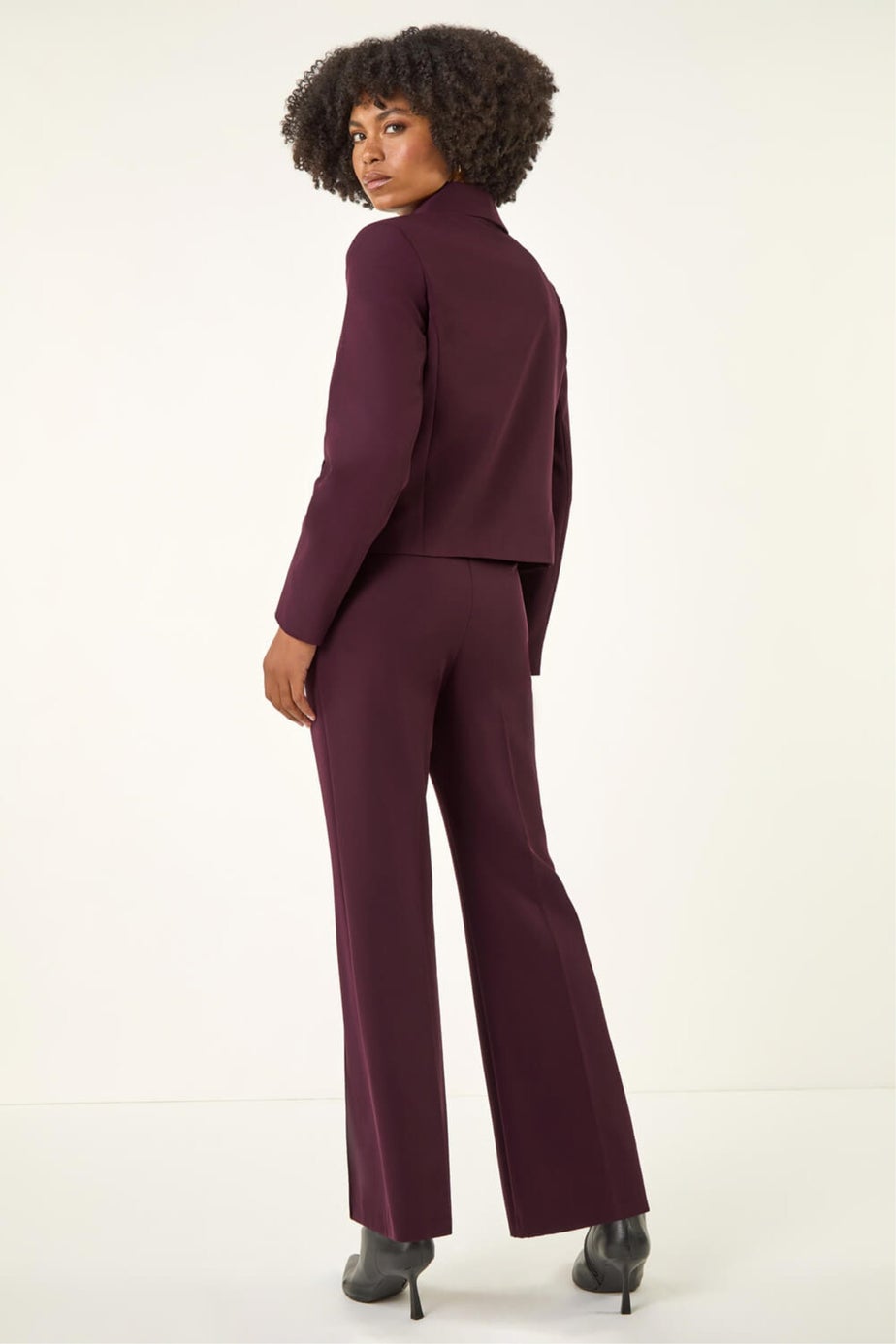 Roman Burgundy Smart Buttoned Pocket Jacket