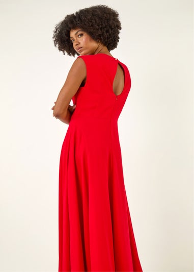 Roman Red Fit & Flare Midi Dress