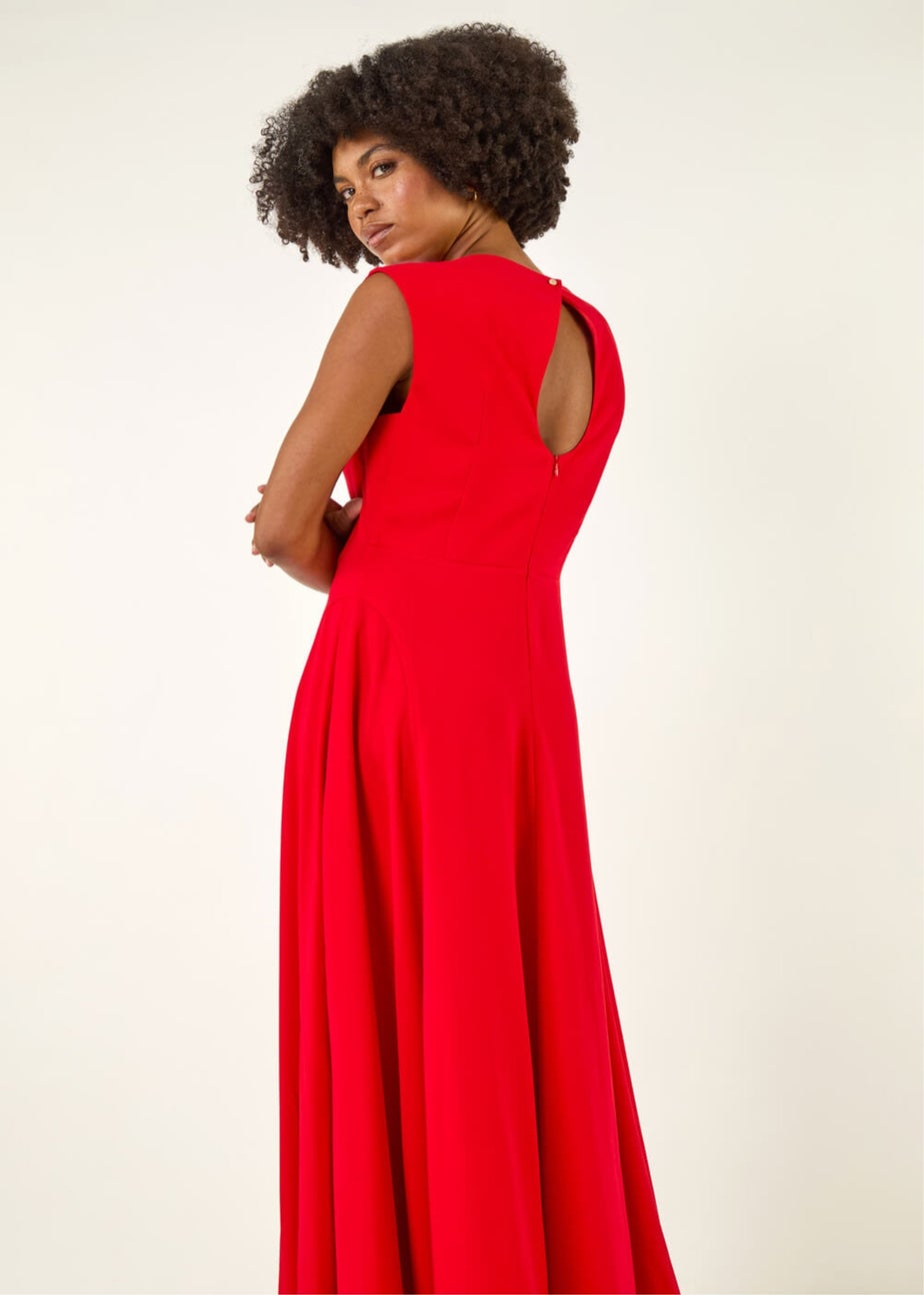 Roman Red Fit & Flare Midi Dress