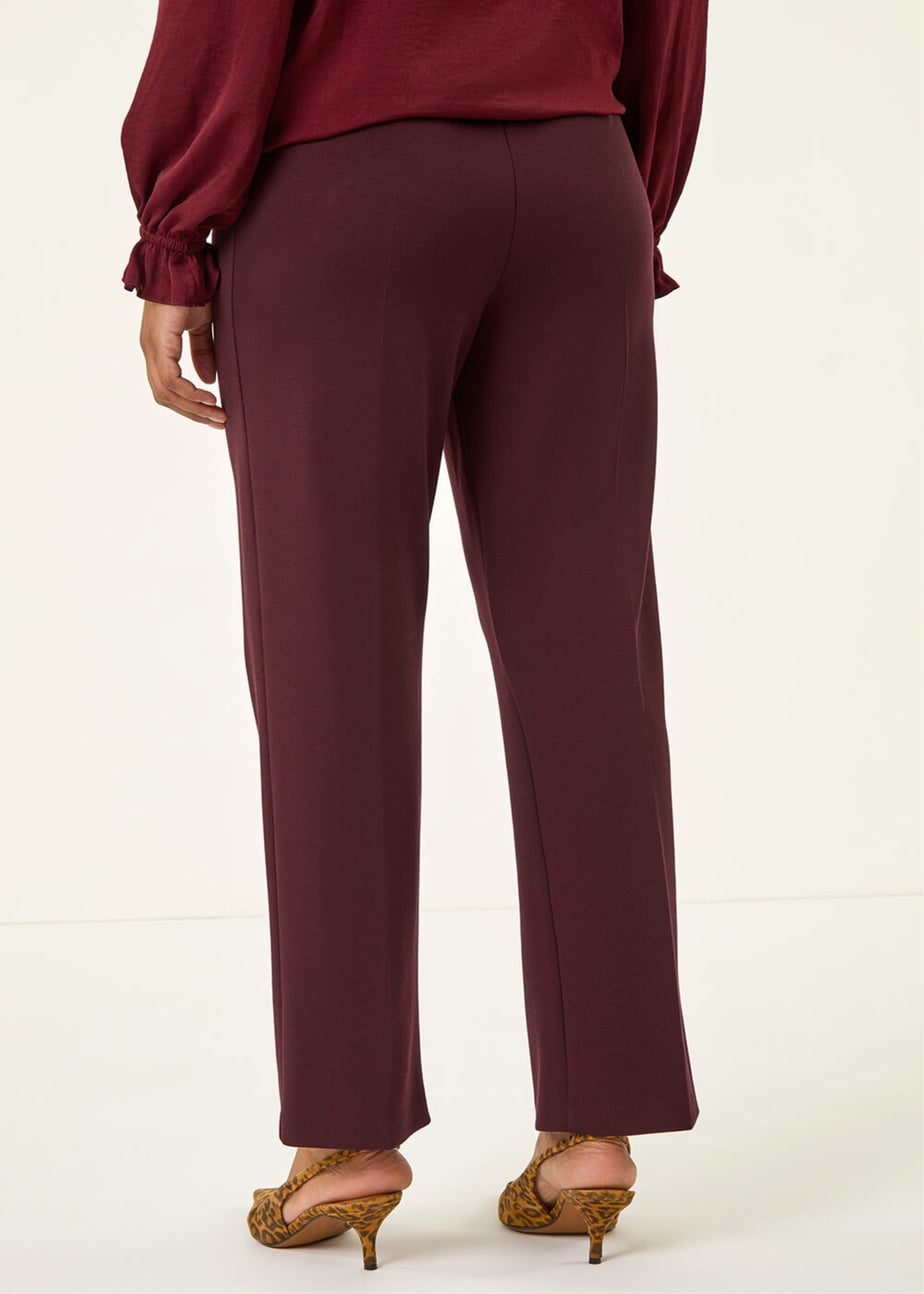Roman Wine Straight Leg Ponte Trouser