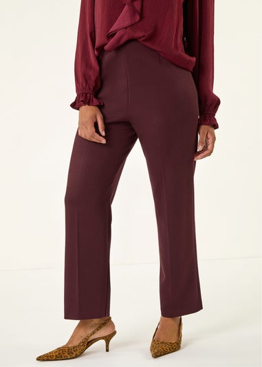 Roman Wine Straight Leg Ponte Trouser