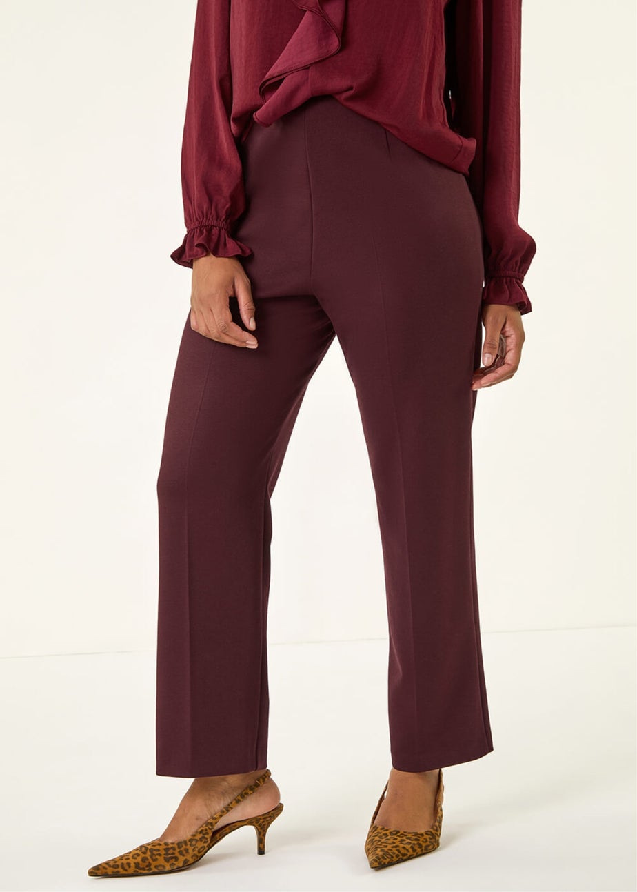 Roman Wine Straight Leg Ponte Trouser
