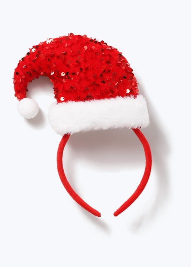 Muse Girls Red Santa Hat Headband