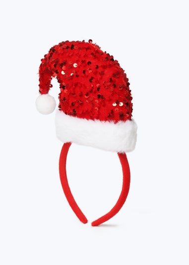 Muse Girls Red Santa Hat Headband